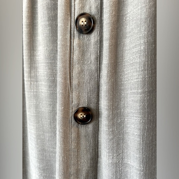 APT.9 Gray Midi Button Down Skirt - Picture 3 of 4